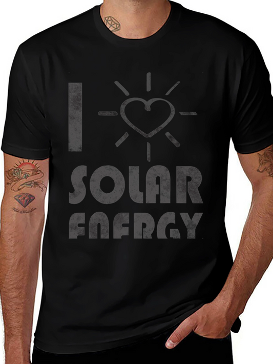 I Love Solar Energy Black T-Shirt