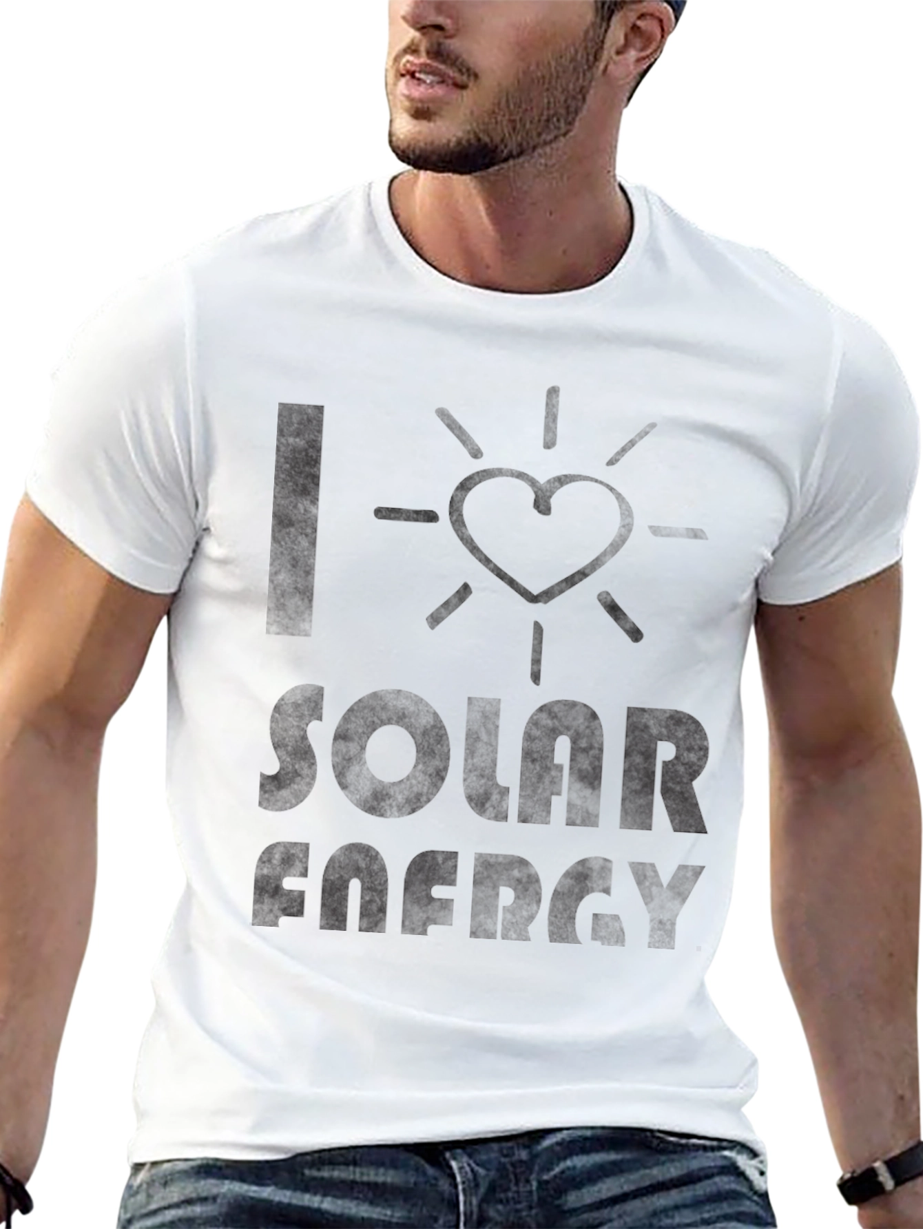I Love Solar Energy Black T-Shirt