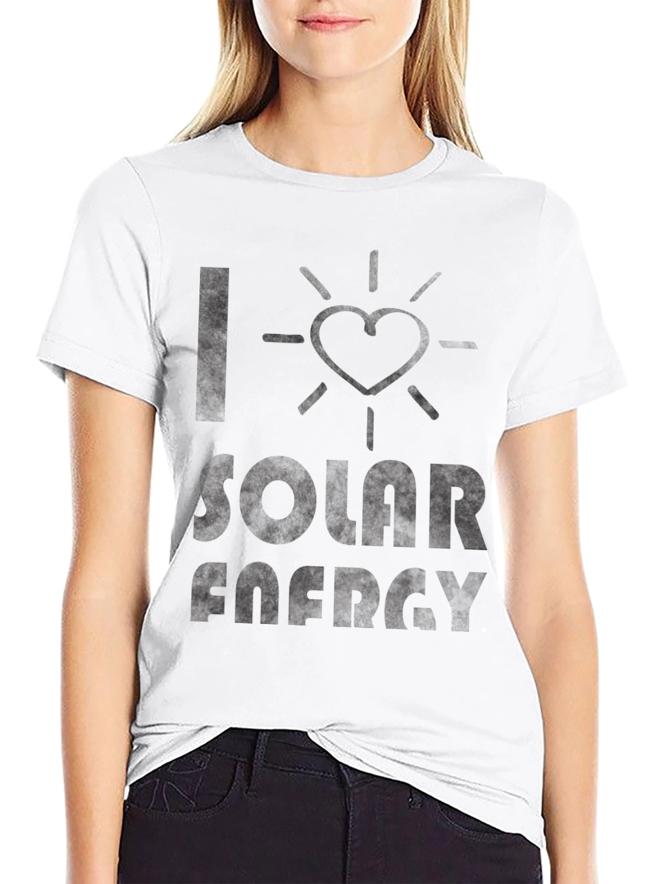 I Love Solar Energy Black T-Shirt