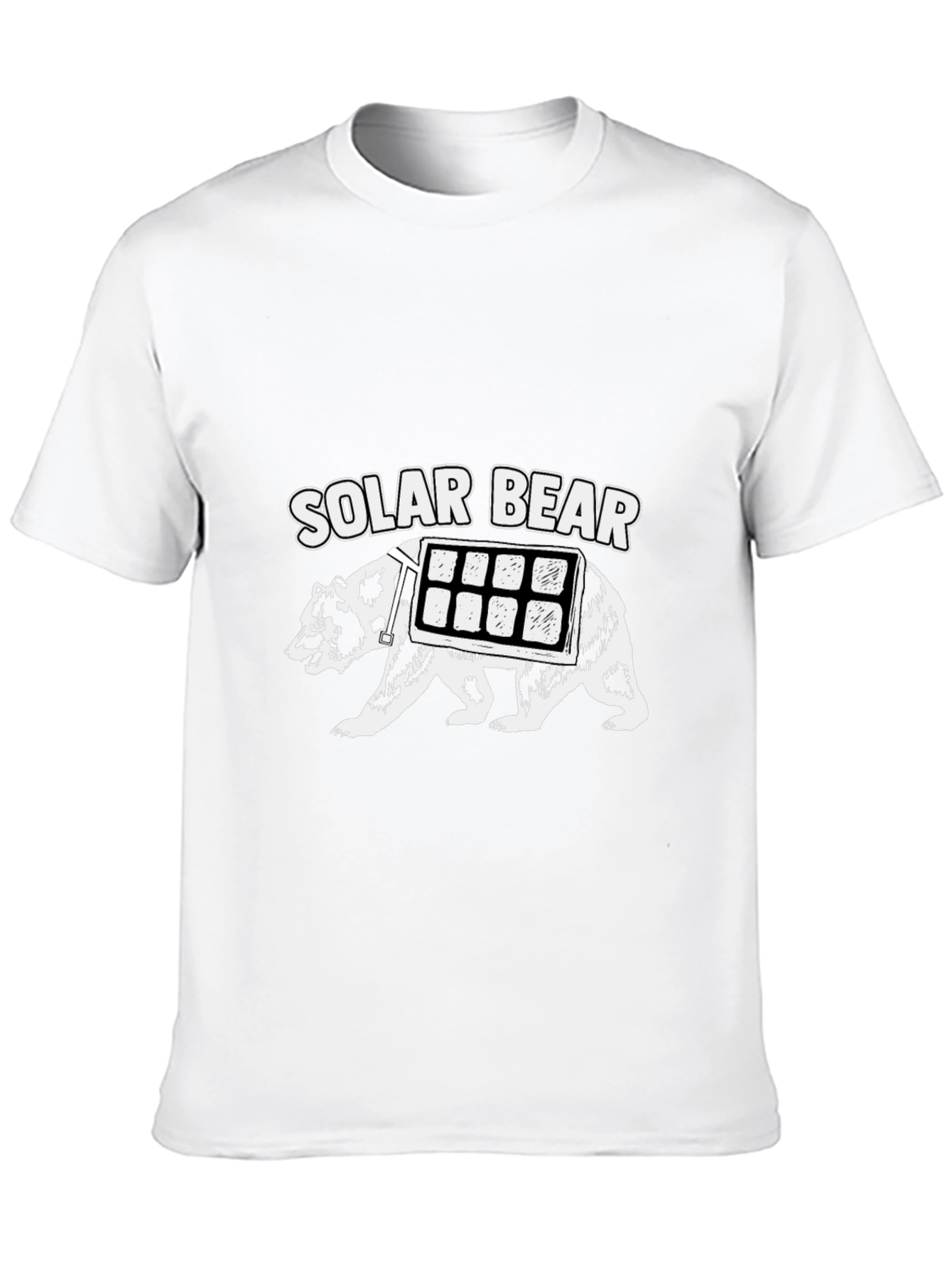 Solar Bear Graphic T-Shirt - Black Cotton Tee