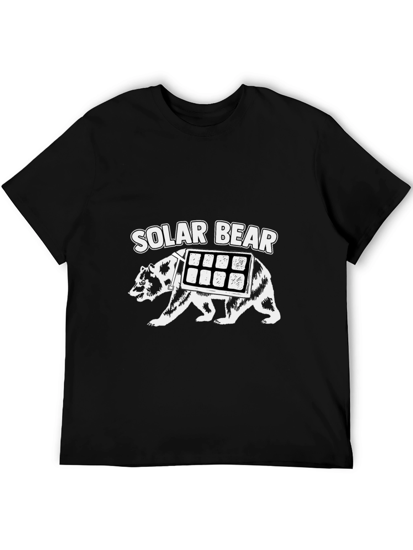 Solar Bear Graphic T-Shirt - Black Cotton Tee