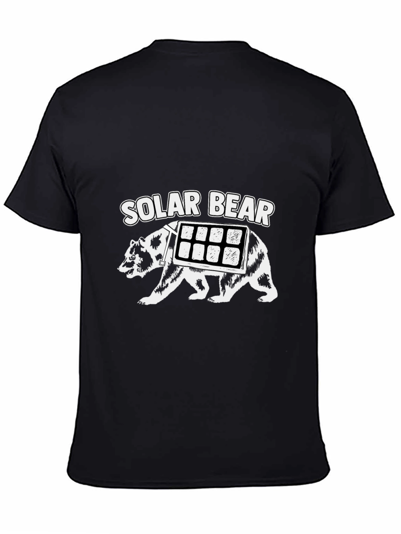 Solar Bear Graphic T-Shirt - Black Cotton Tee