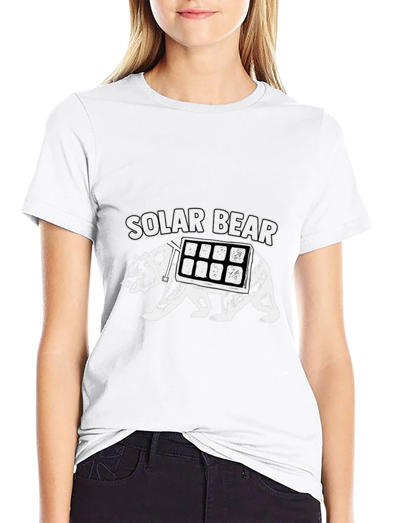 Solar Bear Graphic T-Shirt - Black Cotton Tee