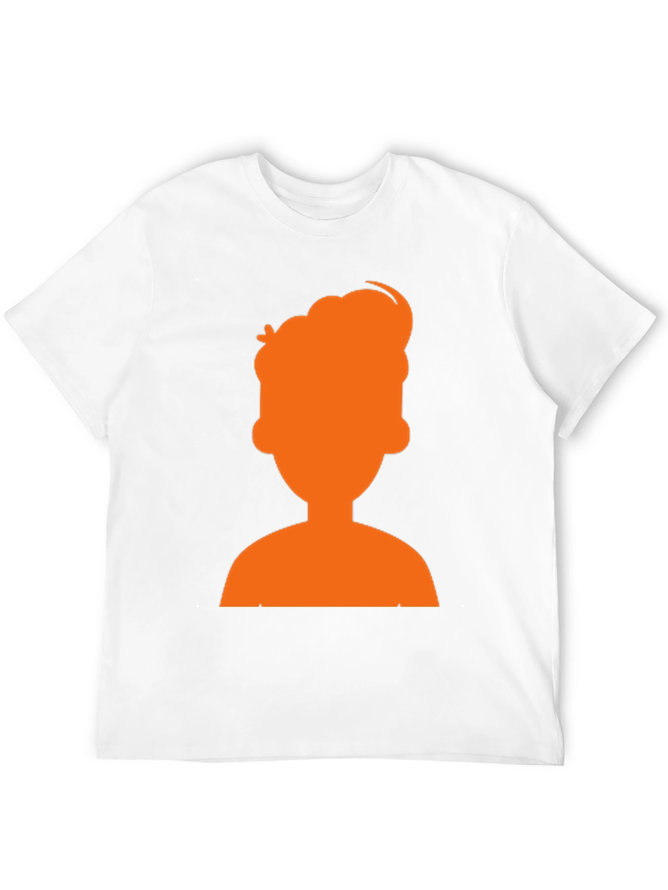Orange Silhouette Graphic Black T-Shirt