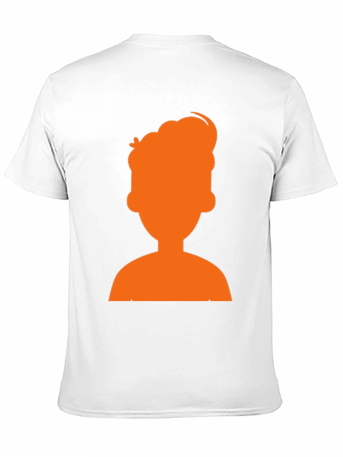 Orange Silhouette Graphic Black T-Shirt