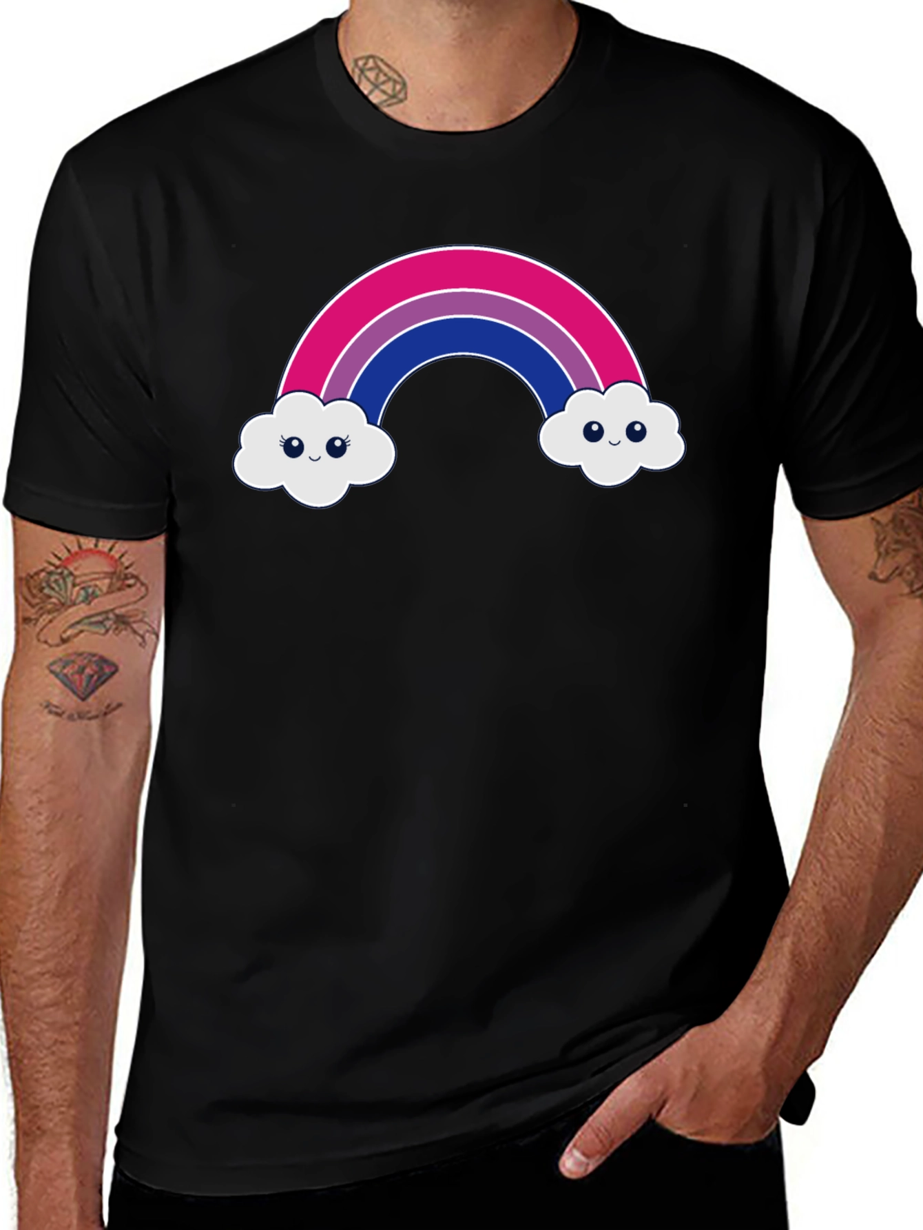 Bisexual Pride Rainbow Cloud T-Shirt