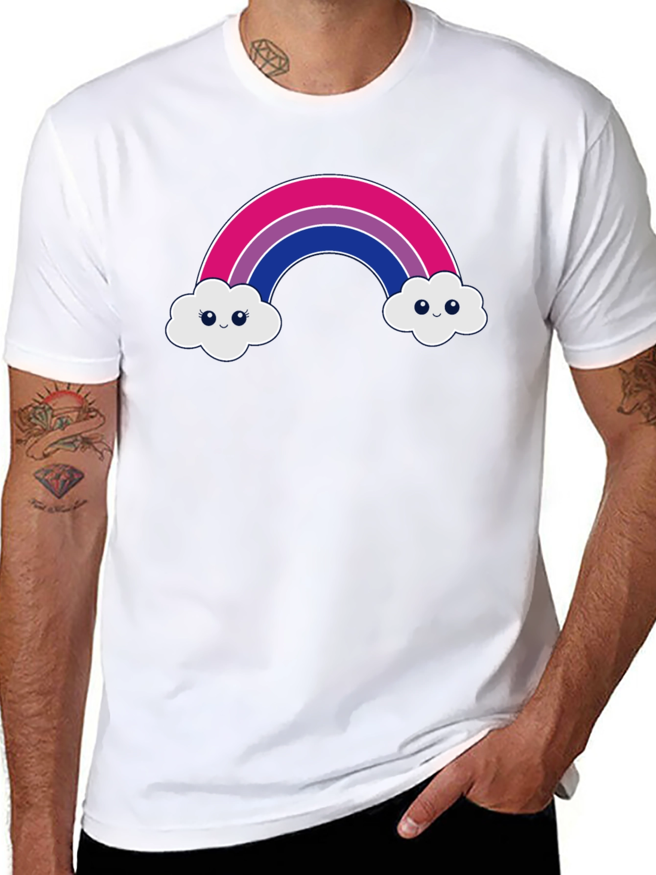 Bisexual Pride Rainbow Cloud T-Shirt