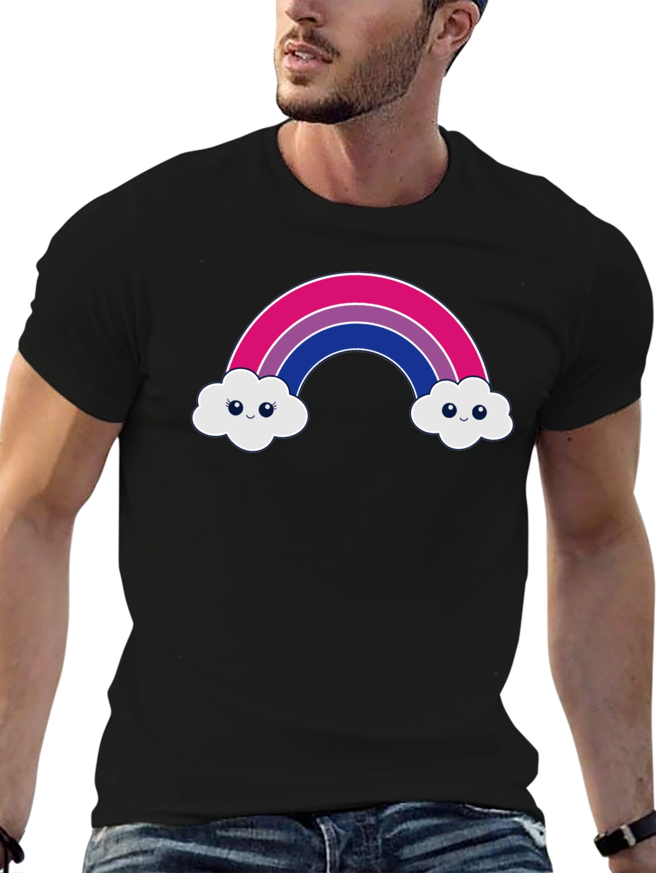 Bisexual Pride Rainbow Cloud T-Shirt