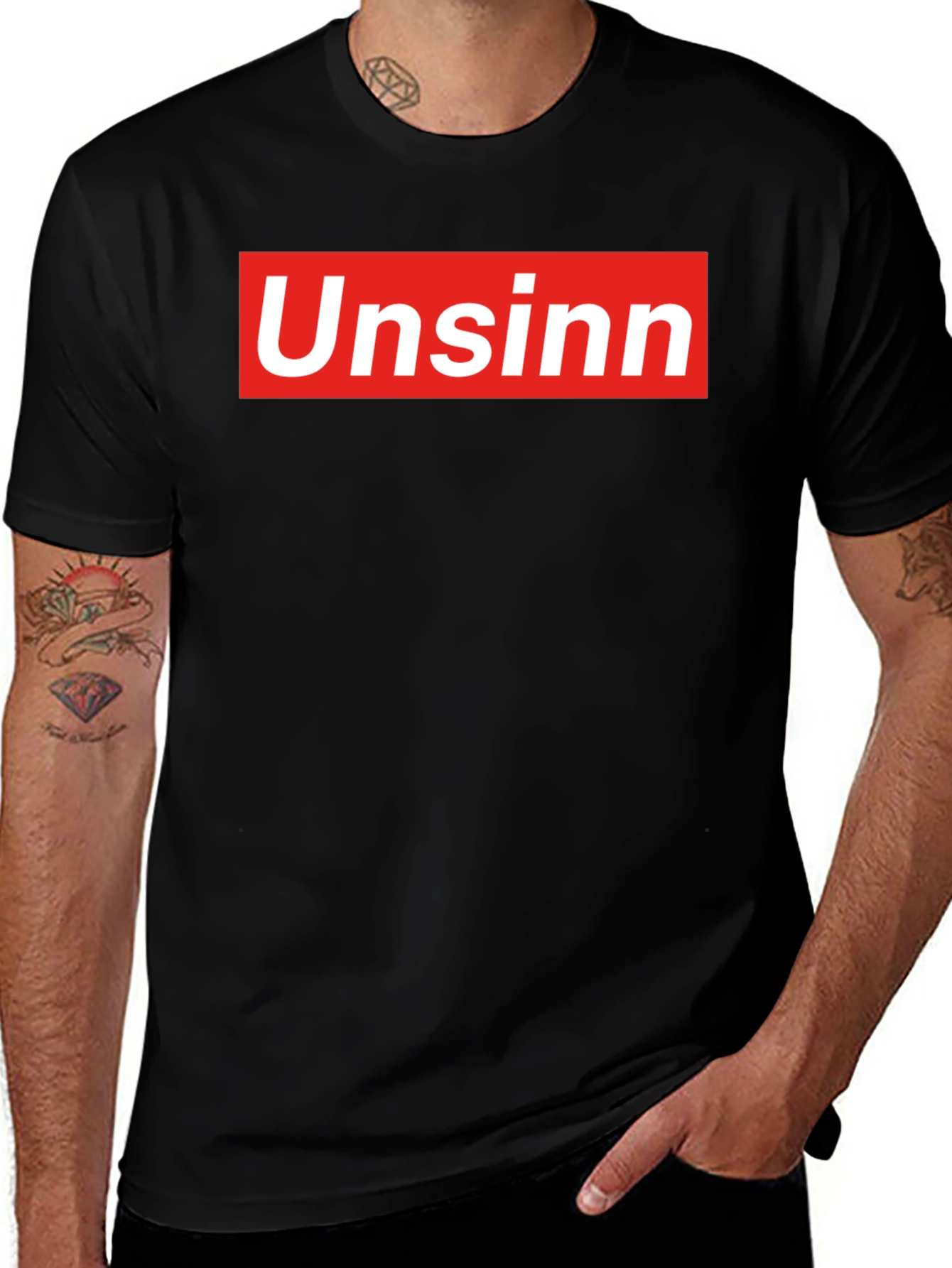UnSinn Parody Graphic T-Shirt - Black Cotton Tee