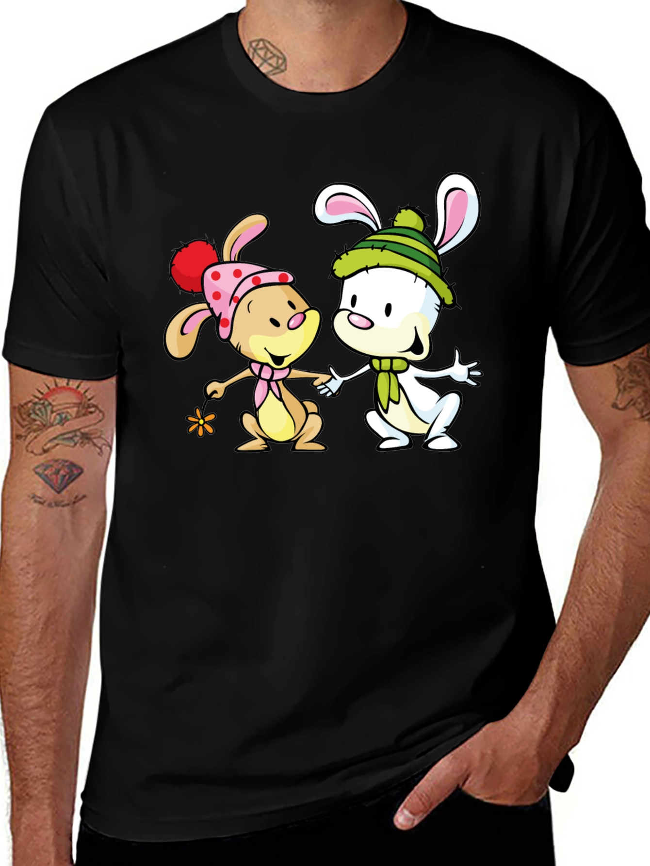 Cute Cartoon Bunny Graphic Tee