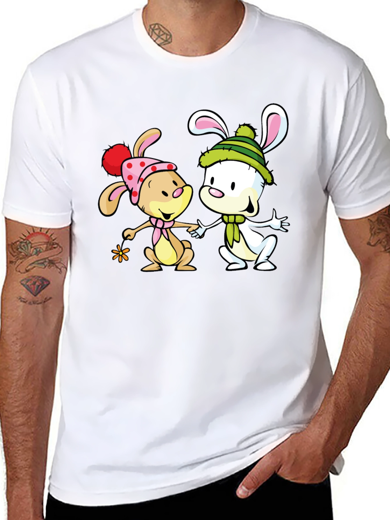 Cute Cartoon Bunny Graphic Tee