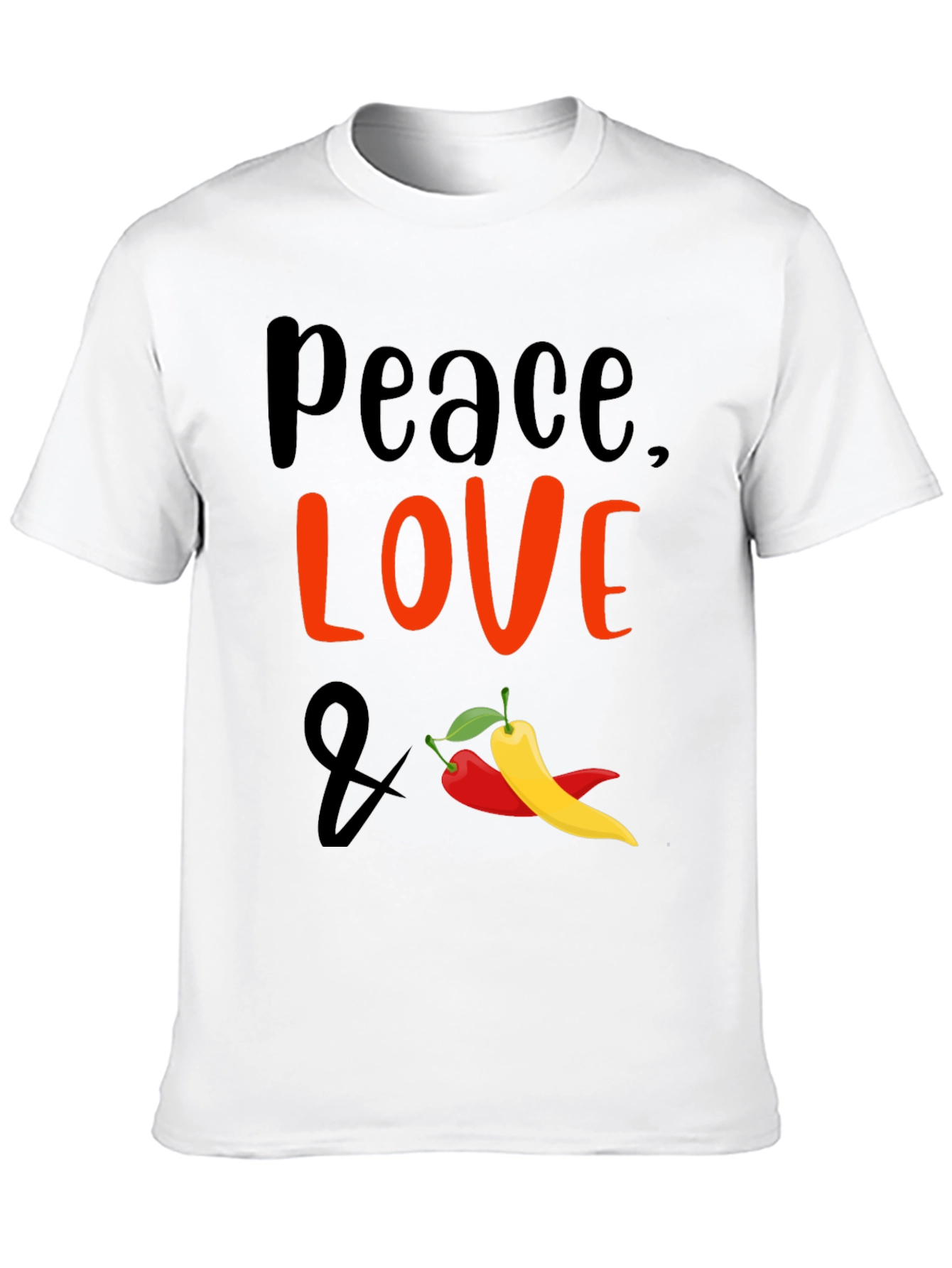 Peace Love & Peppers Graphic T-Shirt