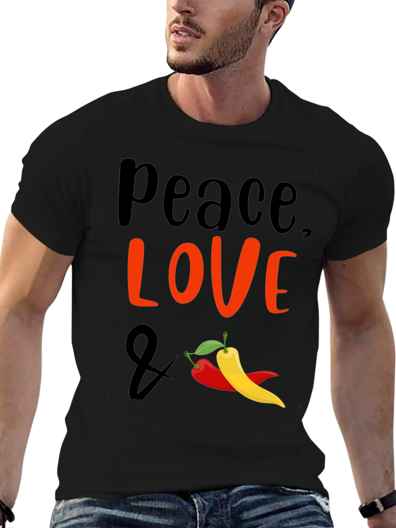Peace Love & Peppers Graphic T-Shirt
