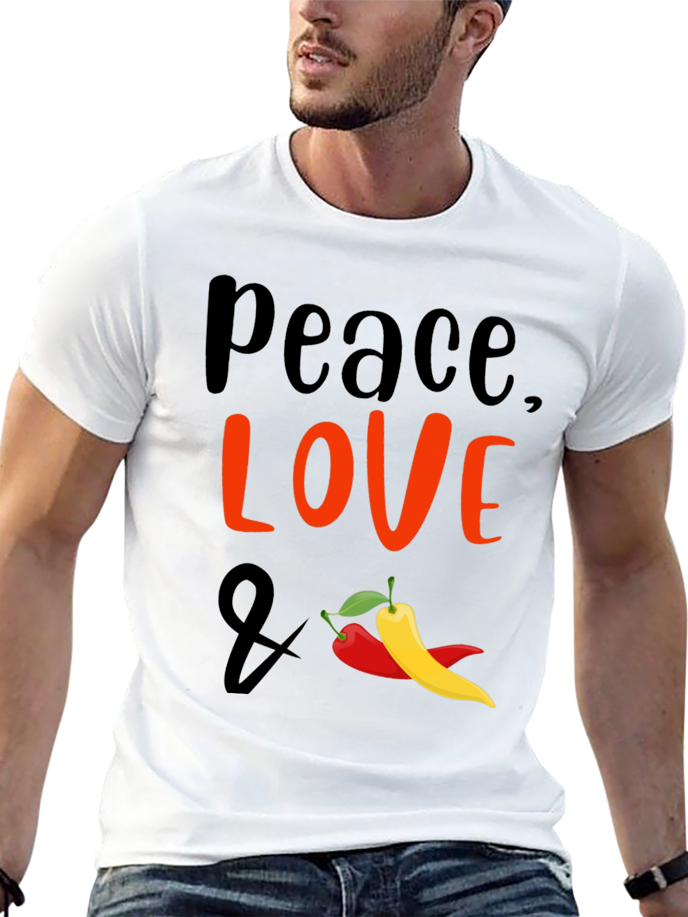 Peace Love & Peppers Graphic T-Shirt