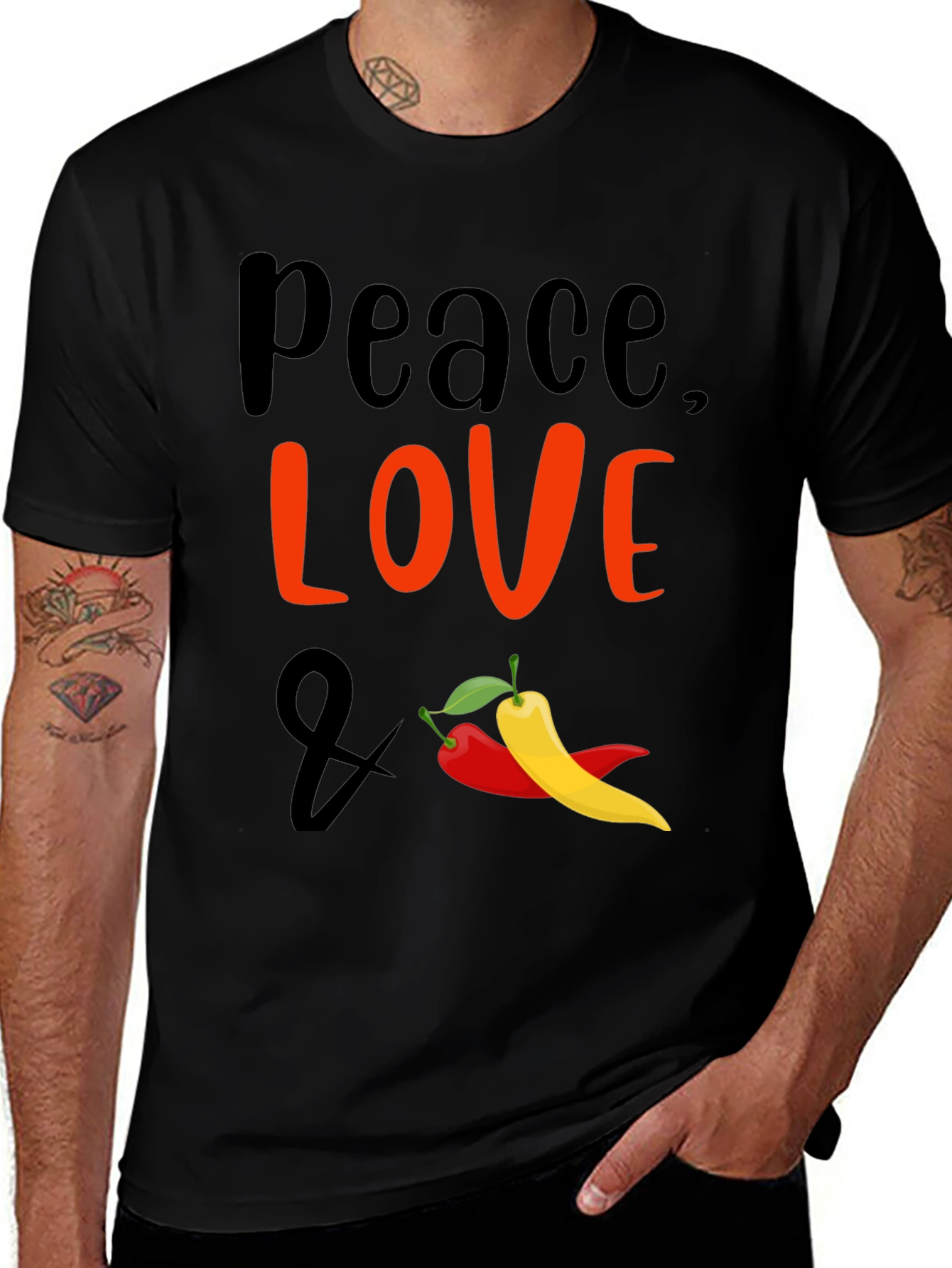 Peace Love & Peppers Graphic T-Shirt