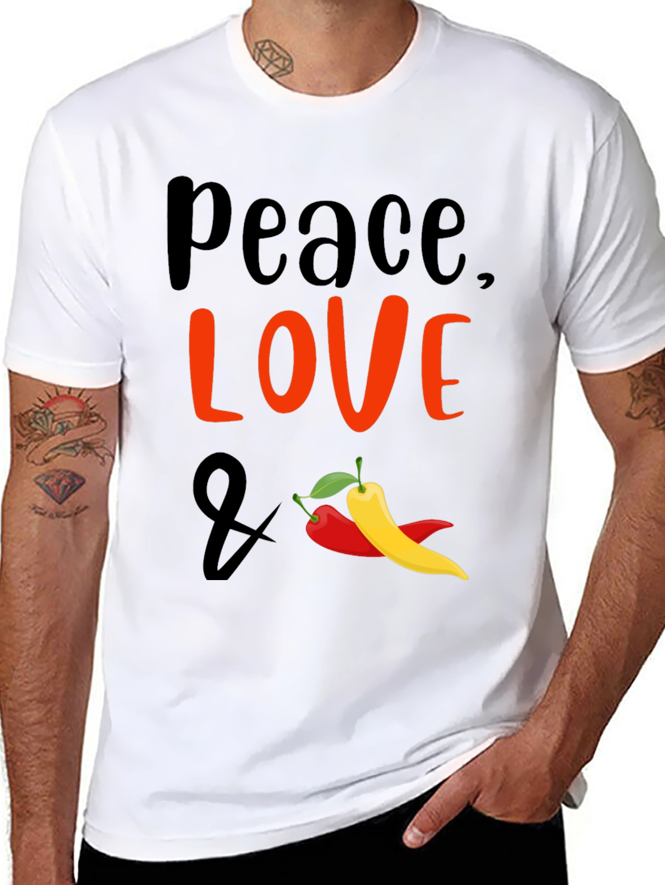 Peace Love & Peppers Graphic T-Shirt