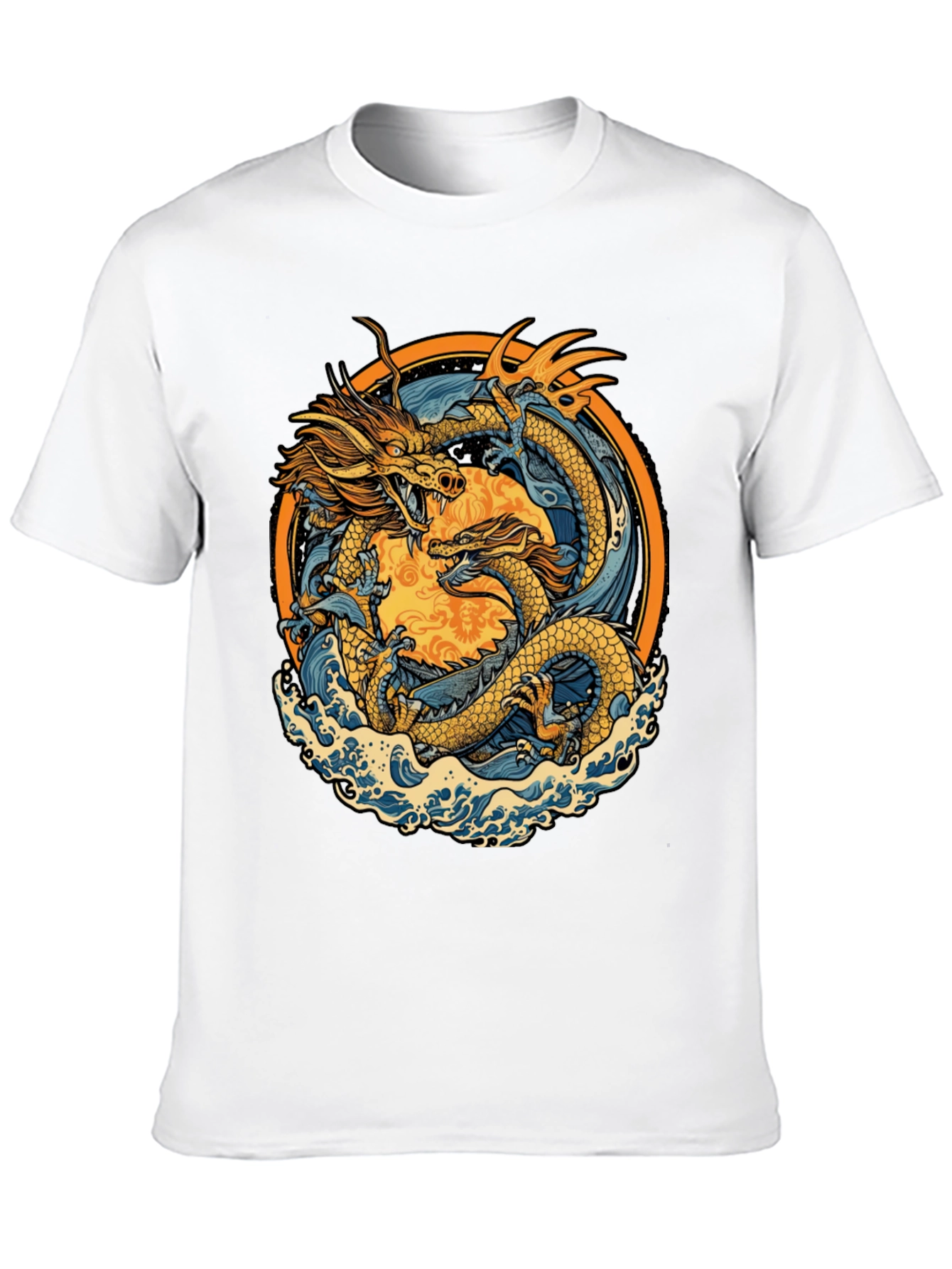 Dragon Graphic Tee - Black Casual Shirt