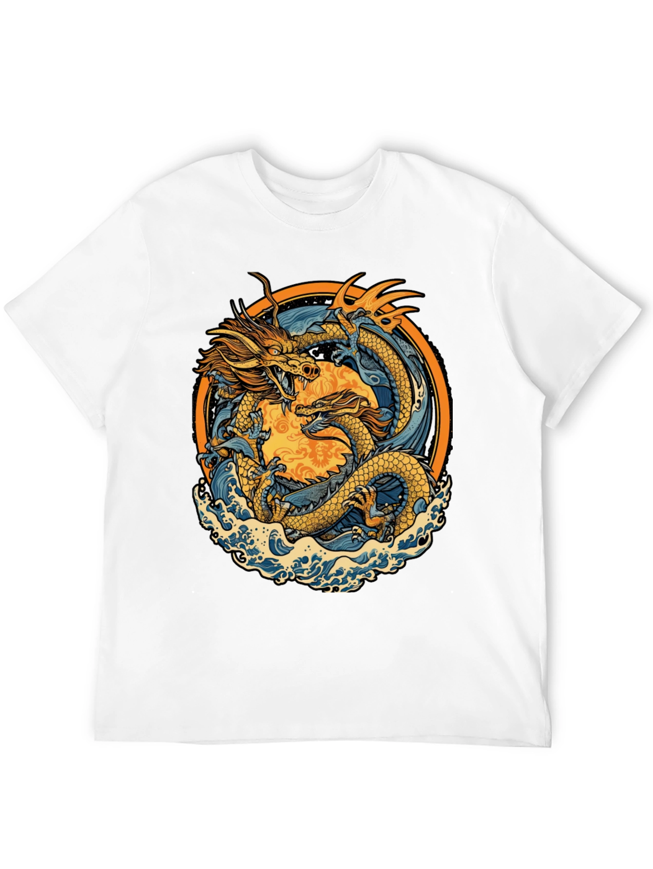 Dragon Graphic Tee - Black Casual Shirt
