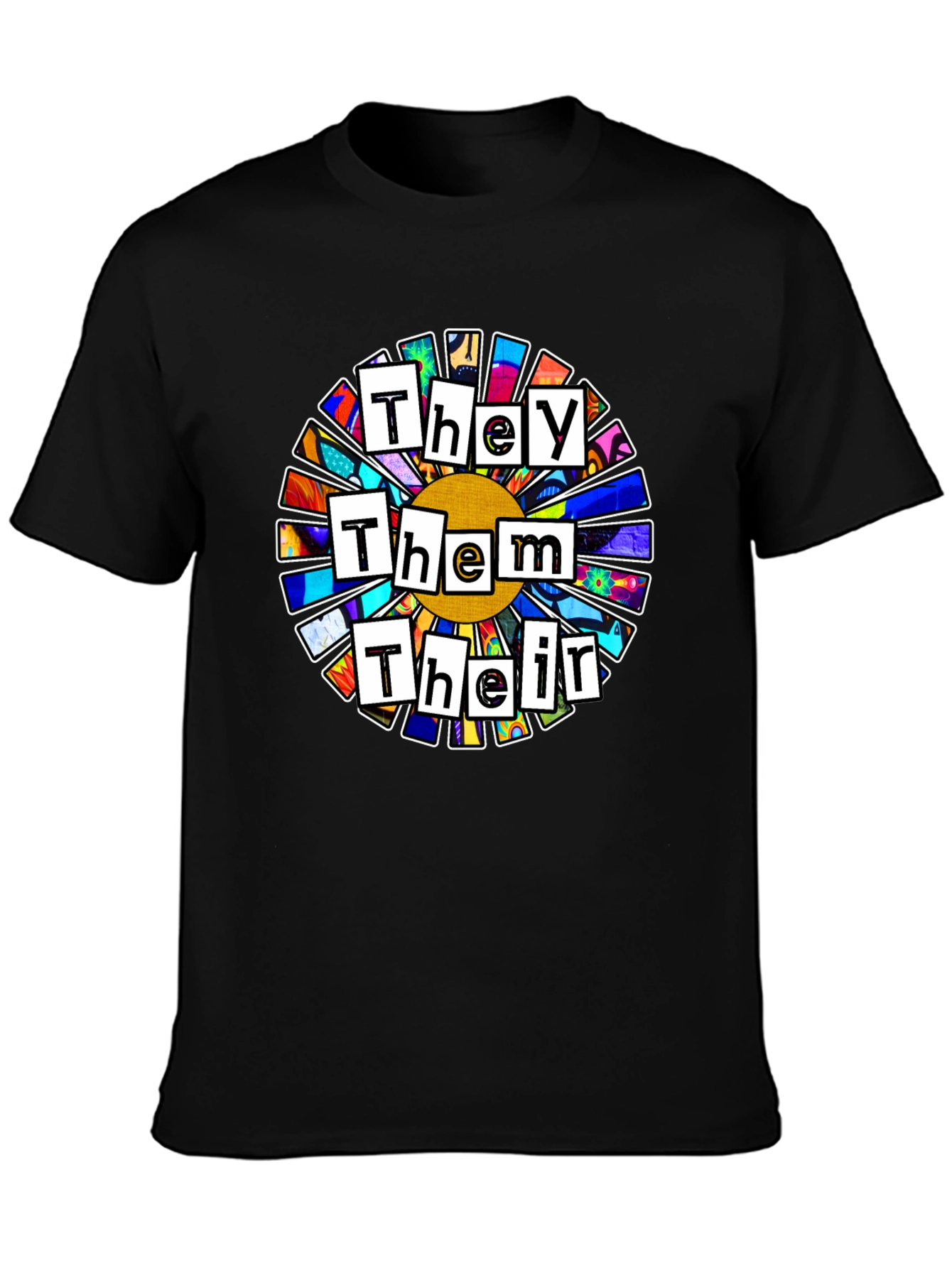 Pronoun Flower T-Shirt - They Them Their Pride Tee
