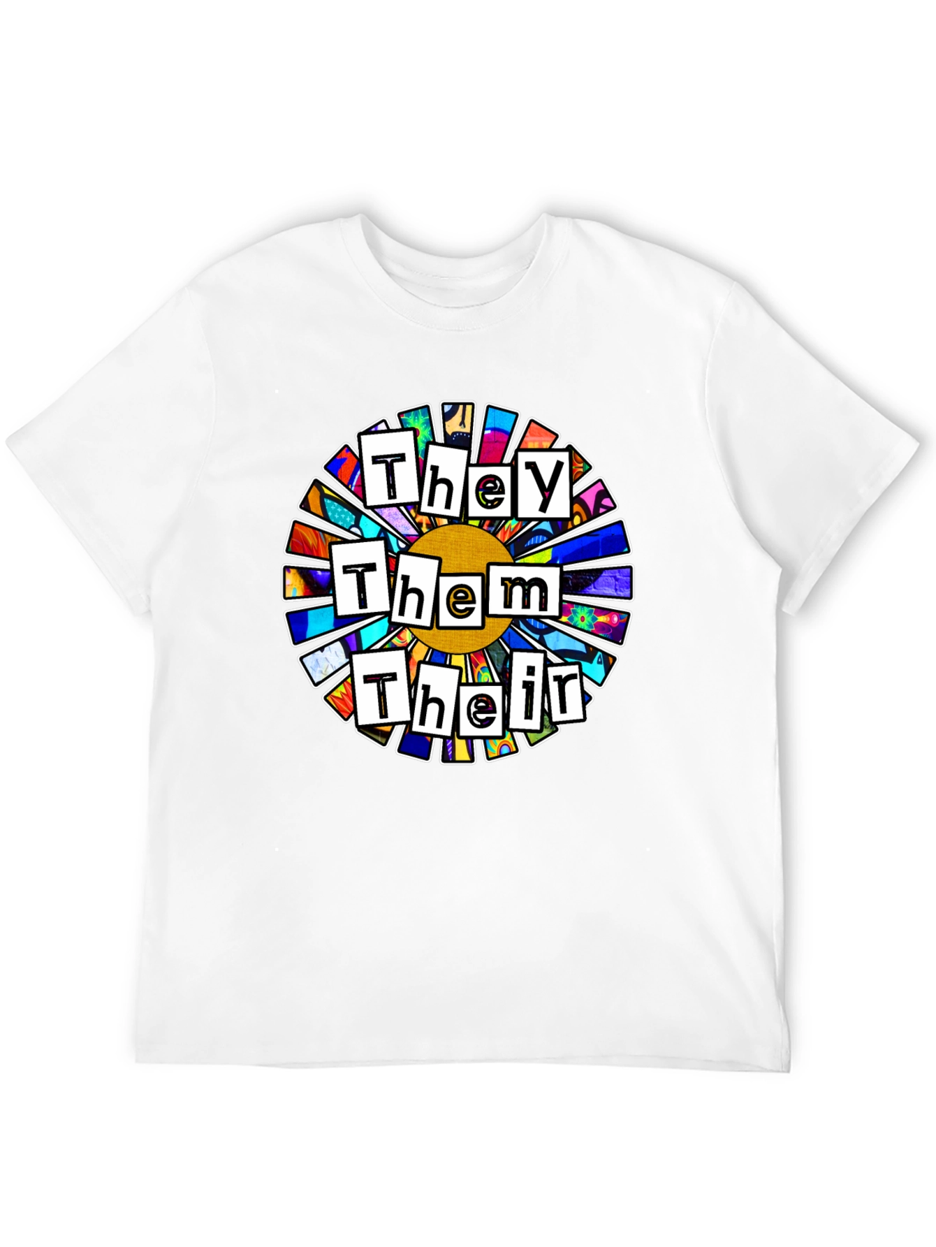 Pronoun Flower T-Shirt - They Them Their Pride Tee