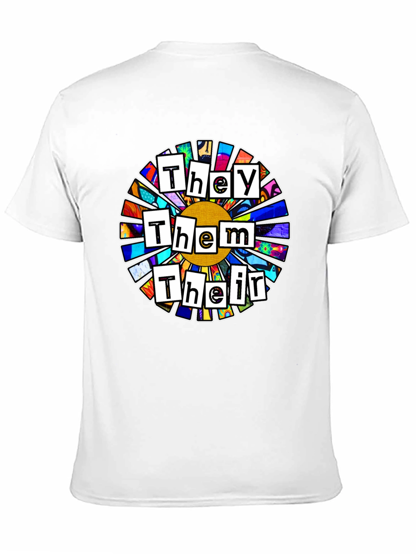 Pronoun Flower T-Shirt - They Them Their Pride Tee