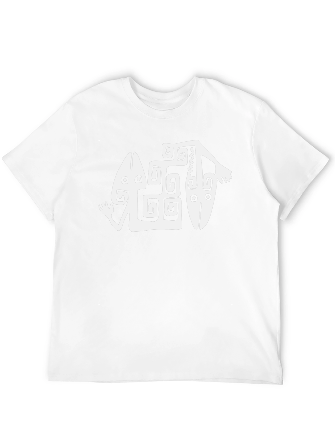 Tribal Art Graphic Tee - Black Cotton Blend