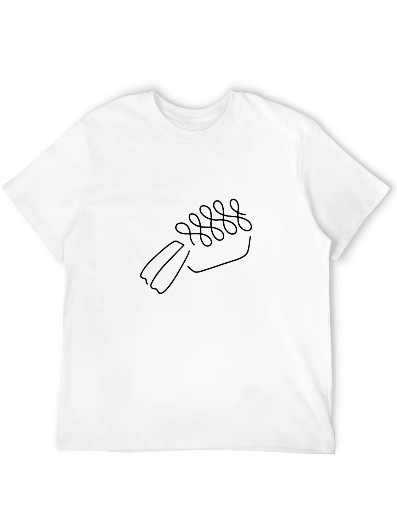Minimalist Shoe Line Art Black T-Shirt
