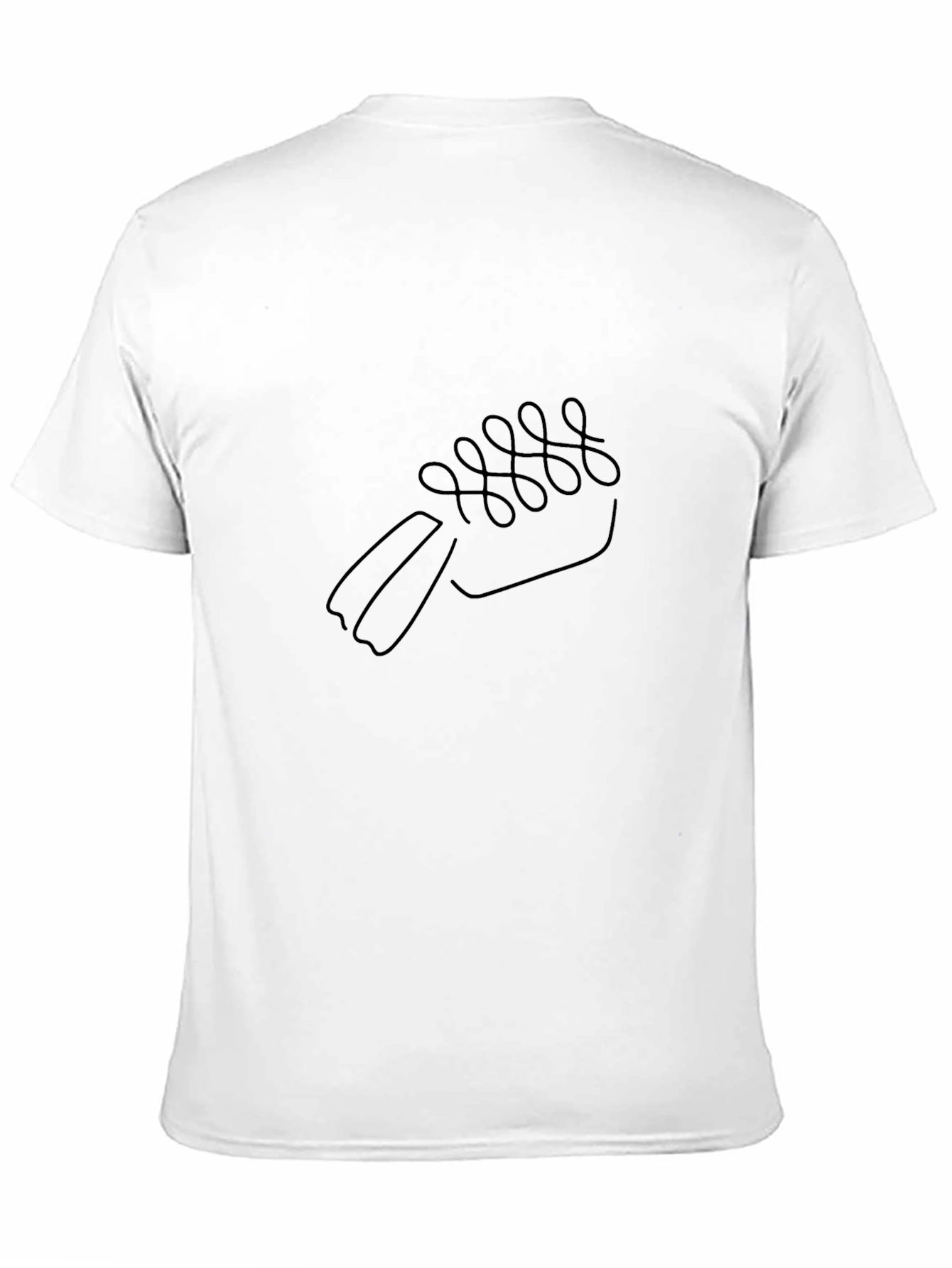 Minimalist Shoe Line Art Black T-Shirt