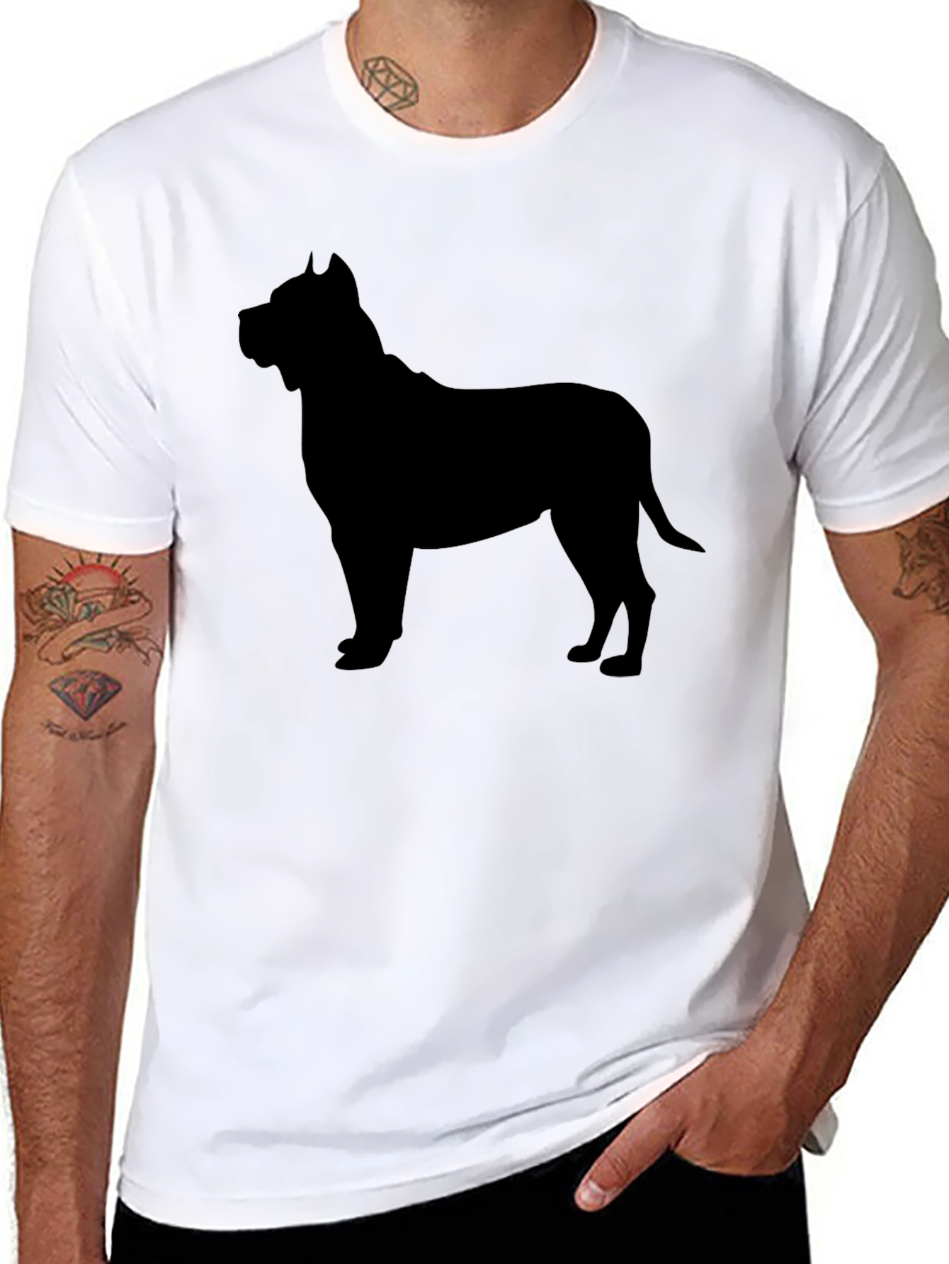 Black Dog Silhouette T-Shirt