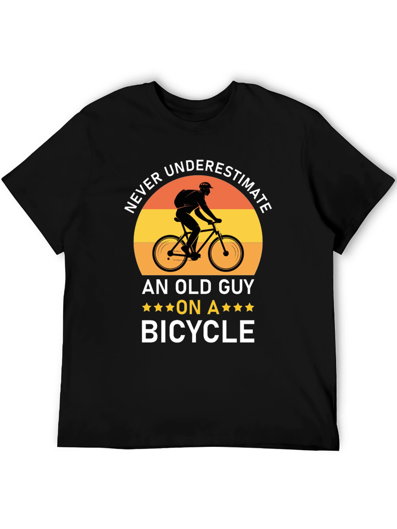 Never Underestimate Old Guy On Bicycle T-Shirt