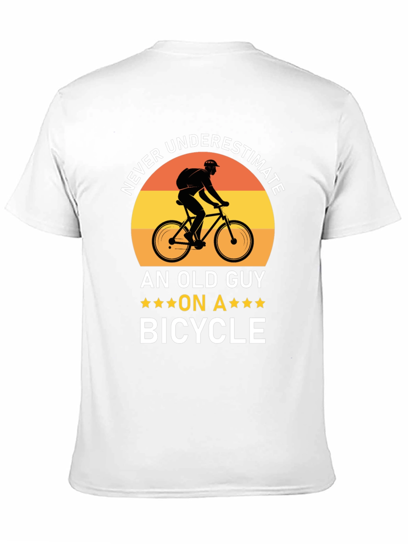 Never Underestimate Old Guy On Bicycle T-Shirt