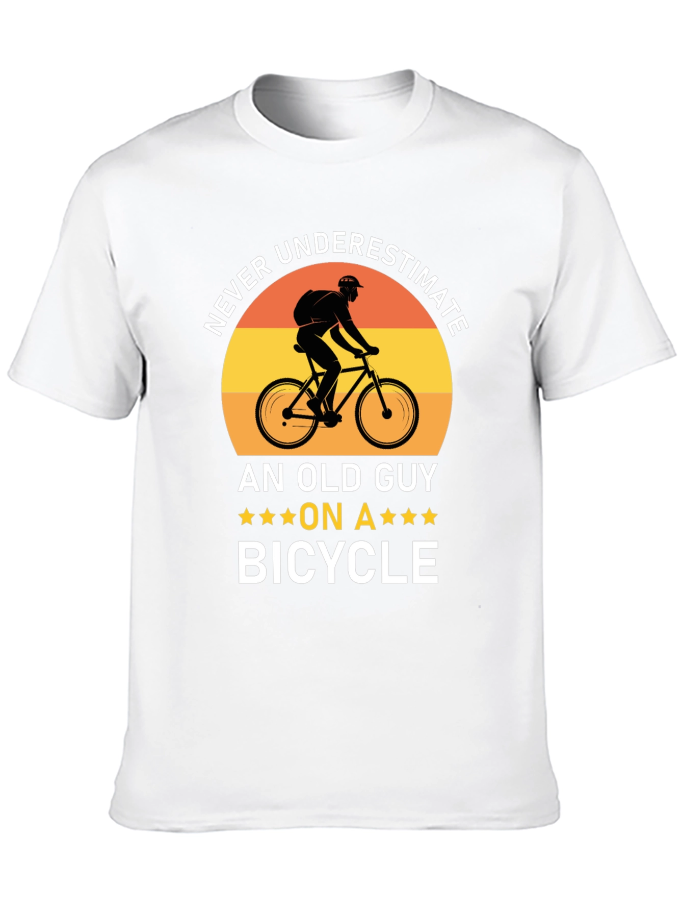 Never Underestimate Old Guy On Bicycle T-Shirt