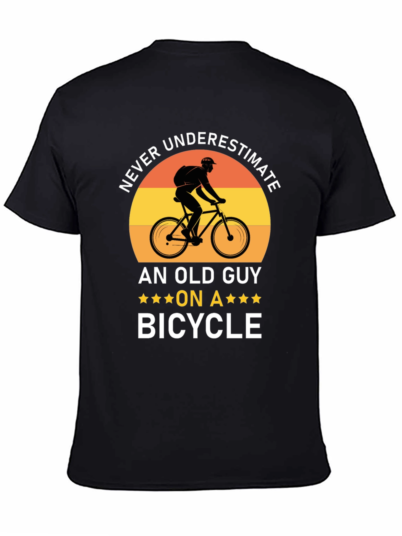 Never Underestimate Old Guy On Bicycle T-Shirt