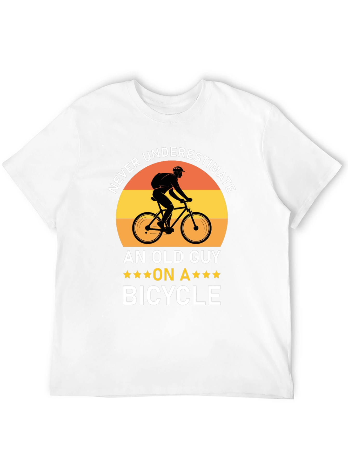 Never Underestimate Old Guy On Bicycle T-Shirt