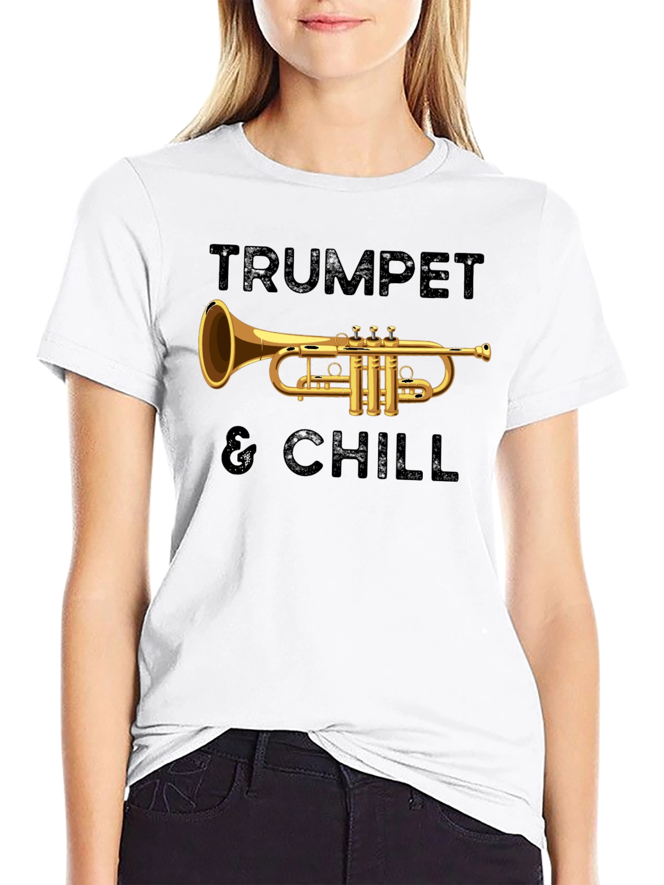 Trumpet & Chill Graphic Tee - Music Lovers T-Shirt