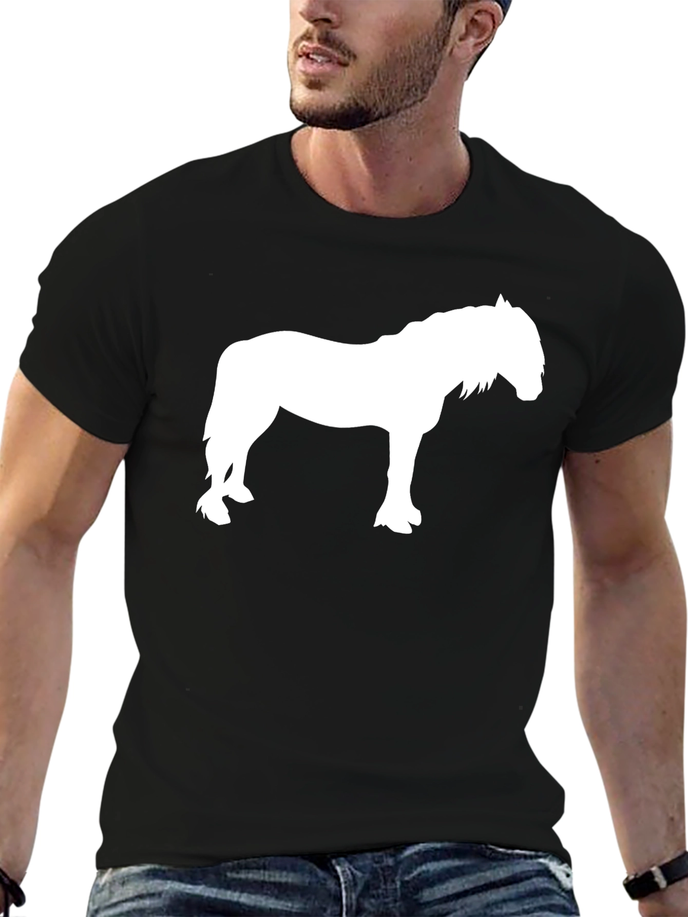 Black Horse Silhouette T-Shirt