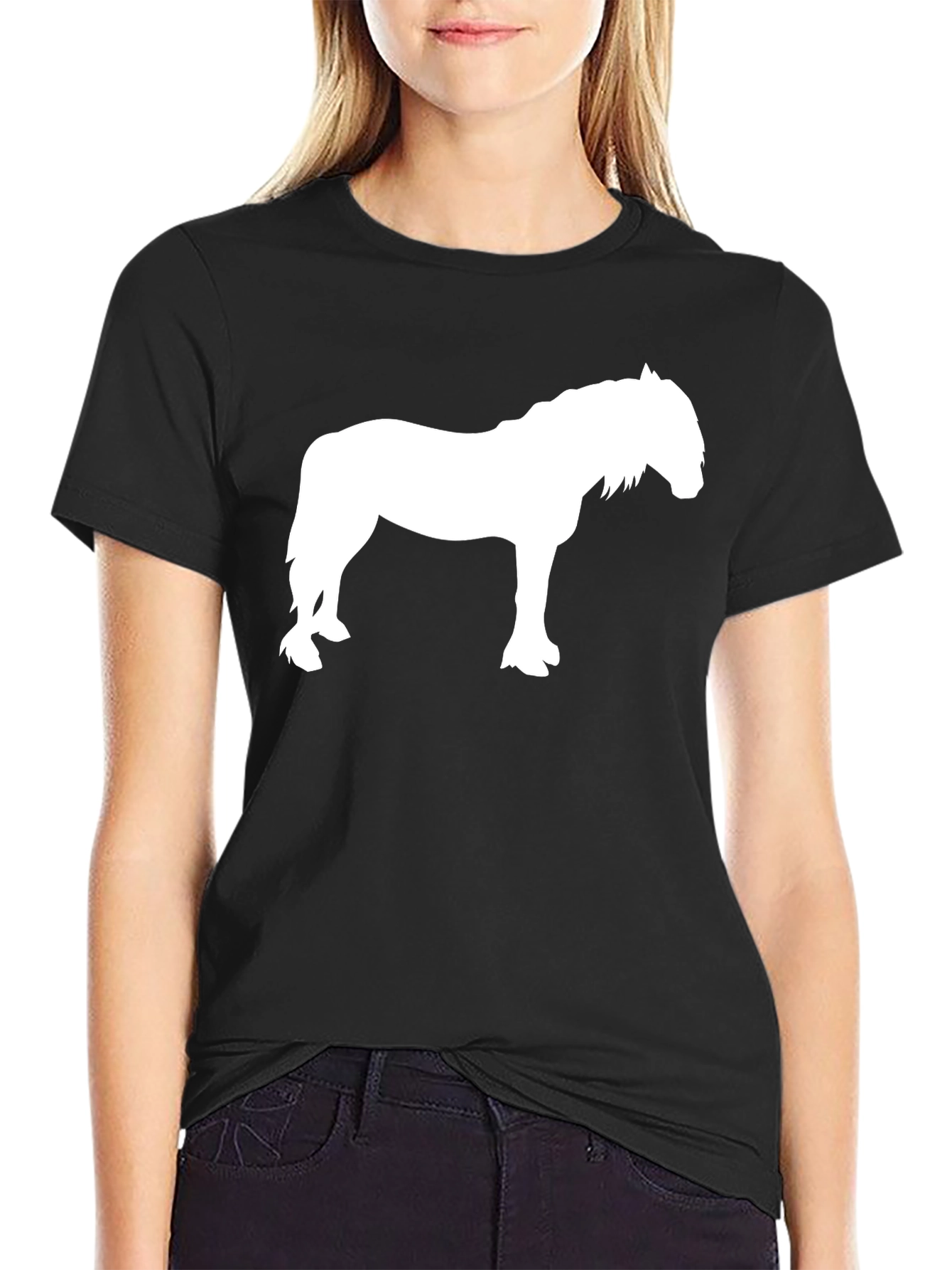 Black Horse Silhouette T-Shirt