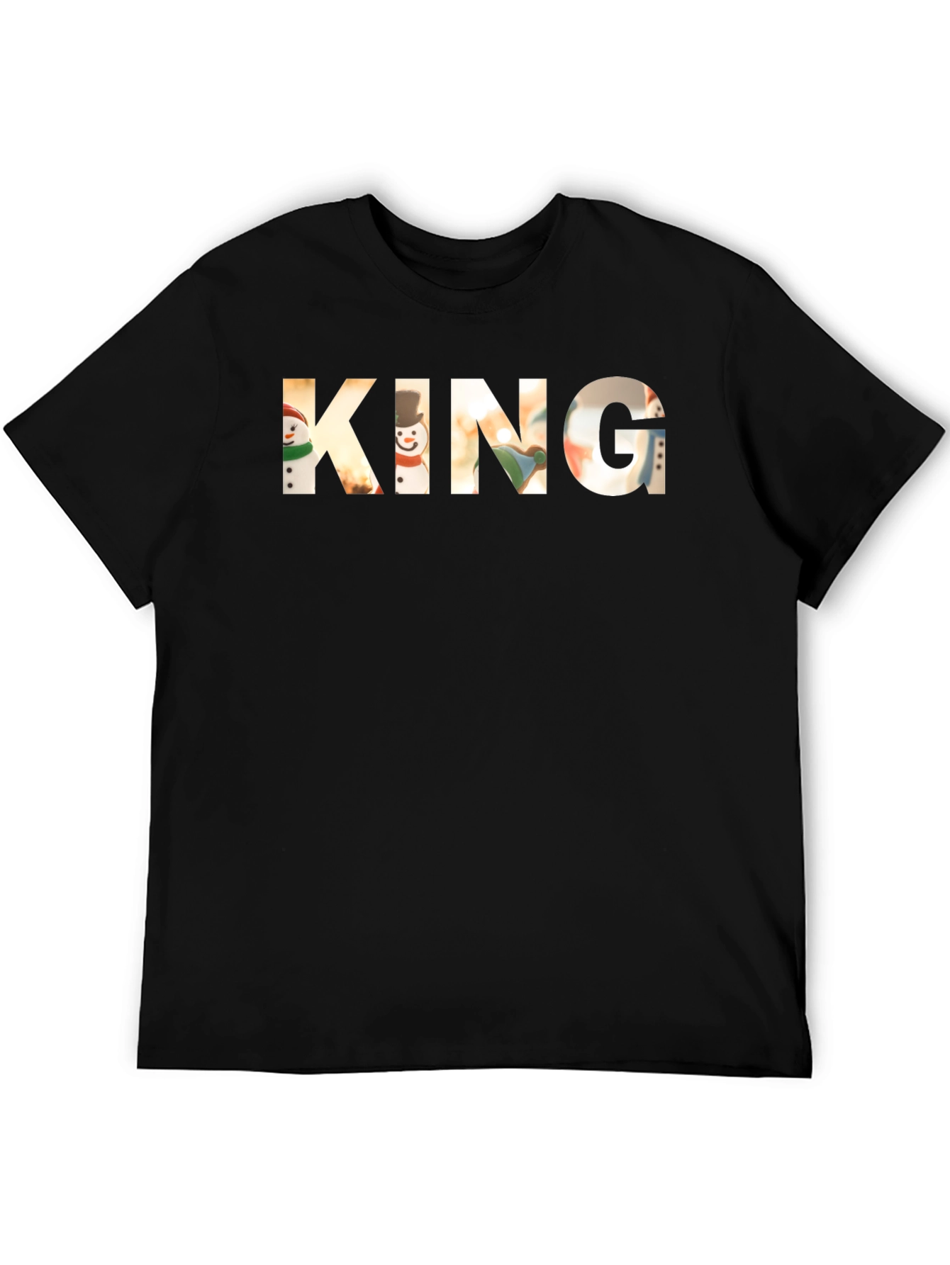 King Christmas Snowman Graphic T-Shirt