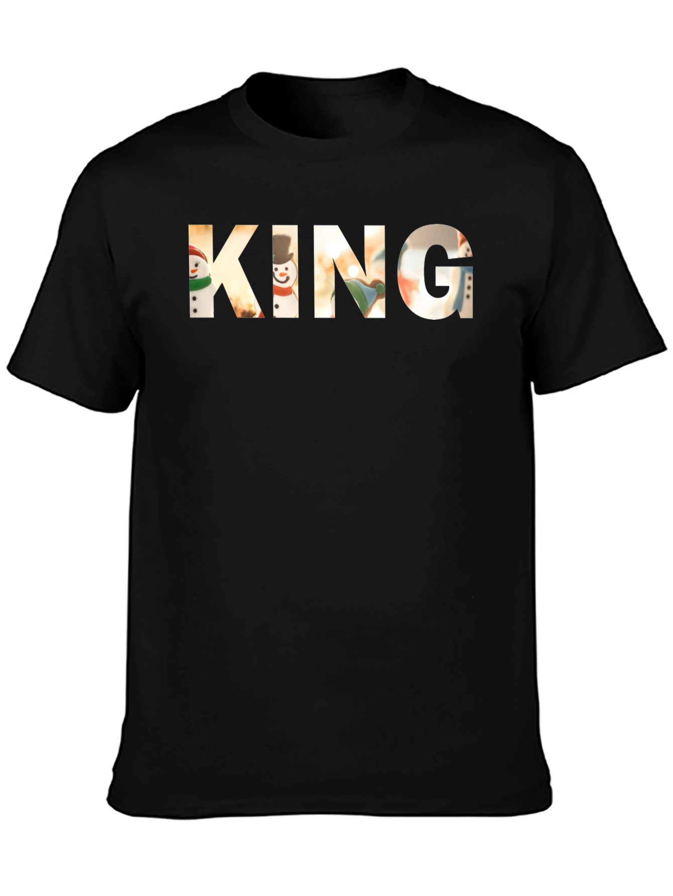 King Christmas Snowman Graphic T-Shirt