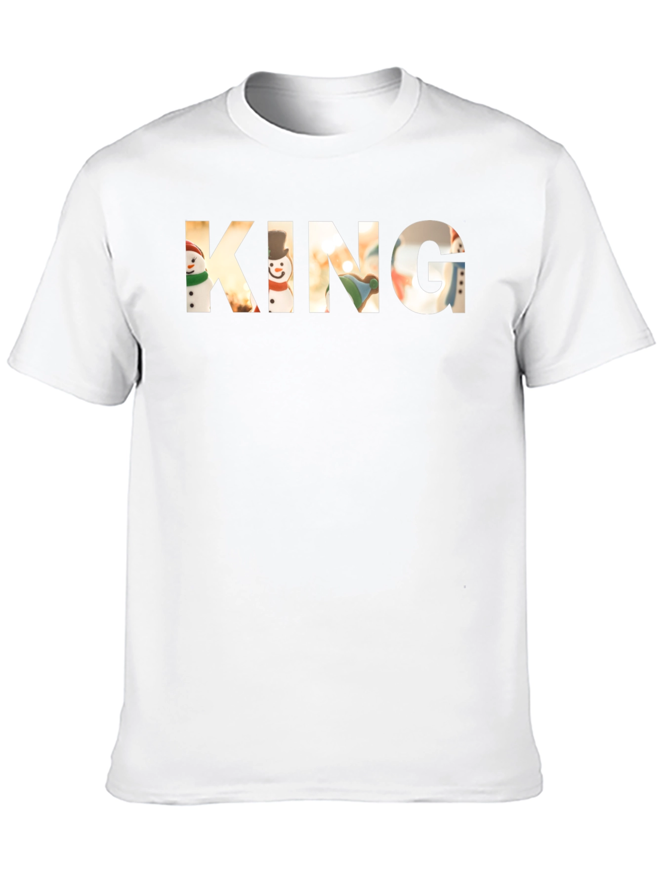 King Christmas Snowman Graphic T-Shirt