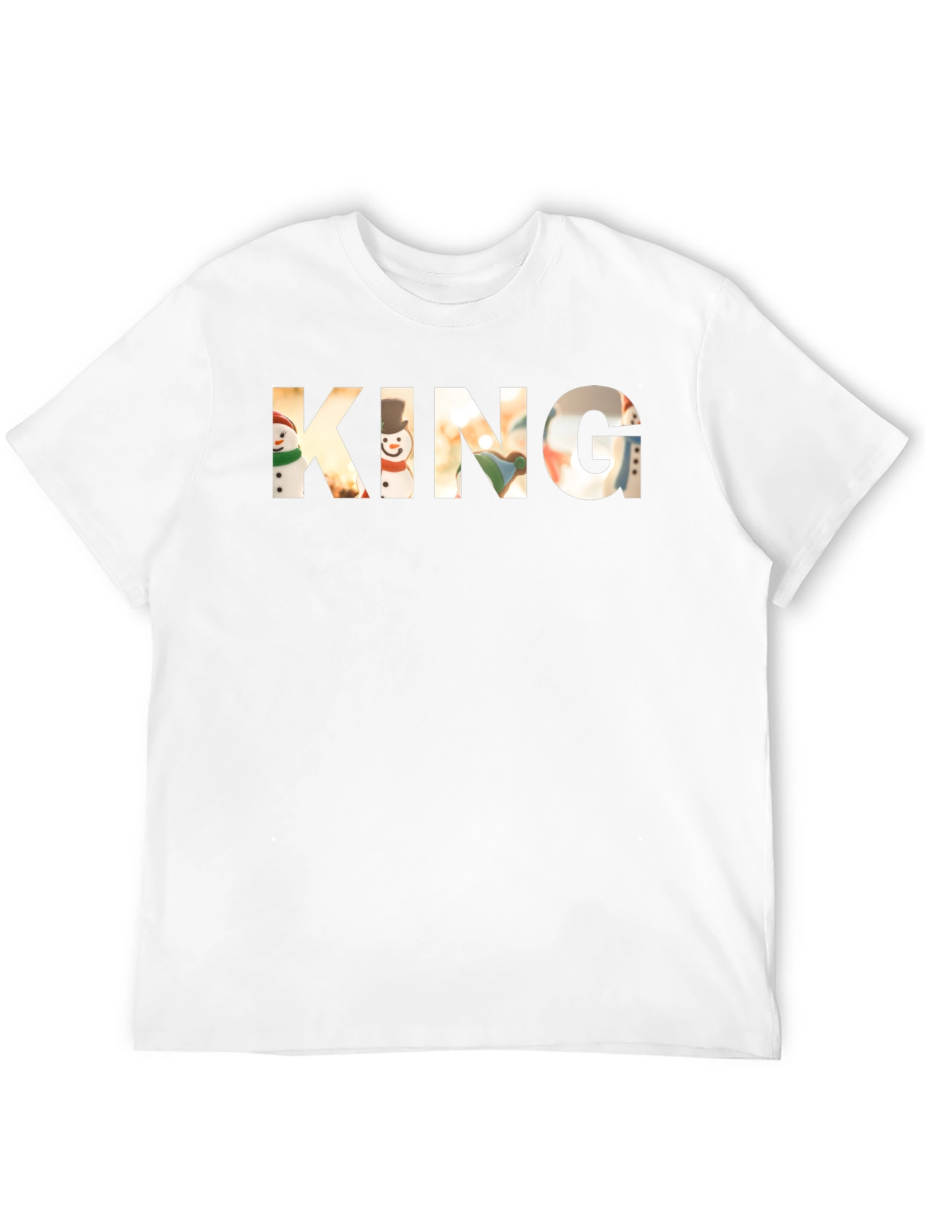 King Christmas Snowman Graphic T-Shirt