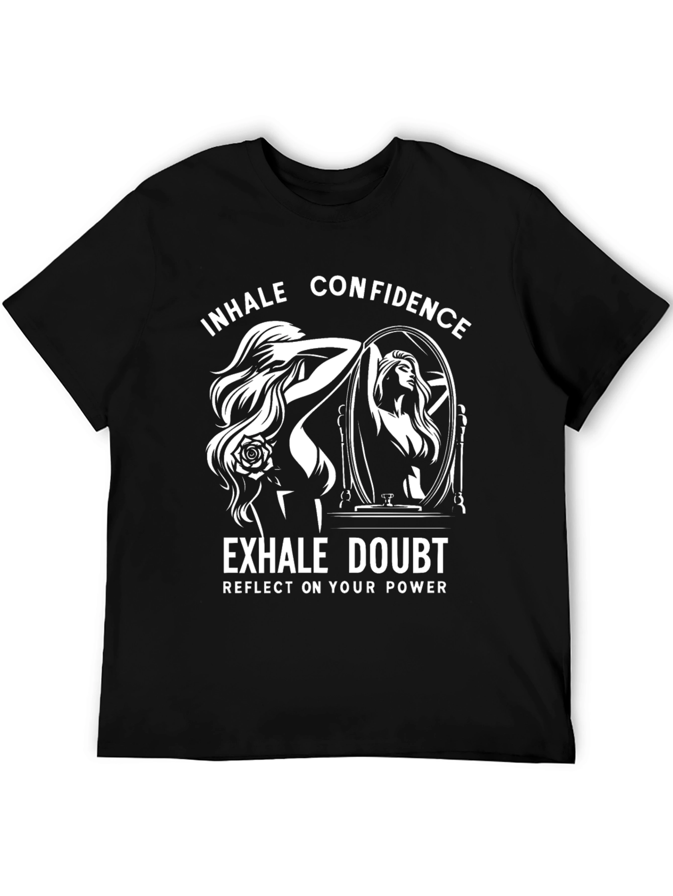 Inhale Confidence Black Graphic Tee