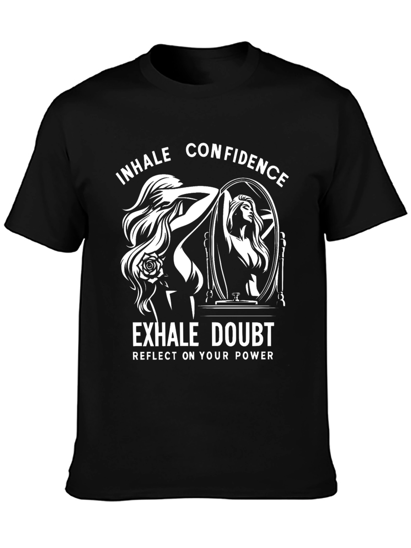 Inhale Confidence Black Graphic Tee