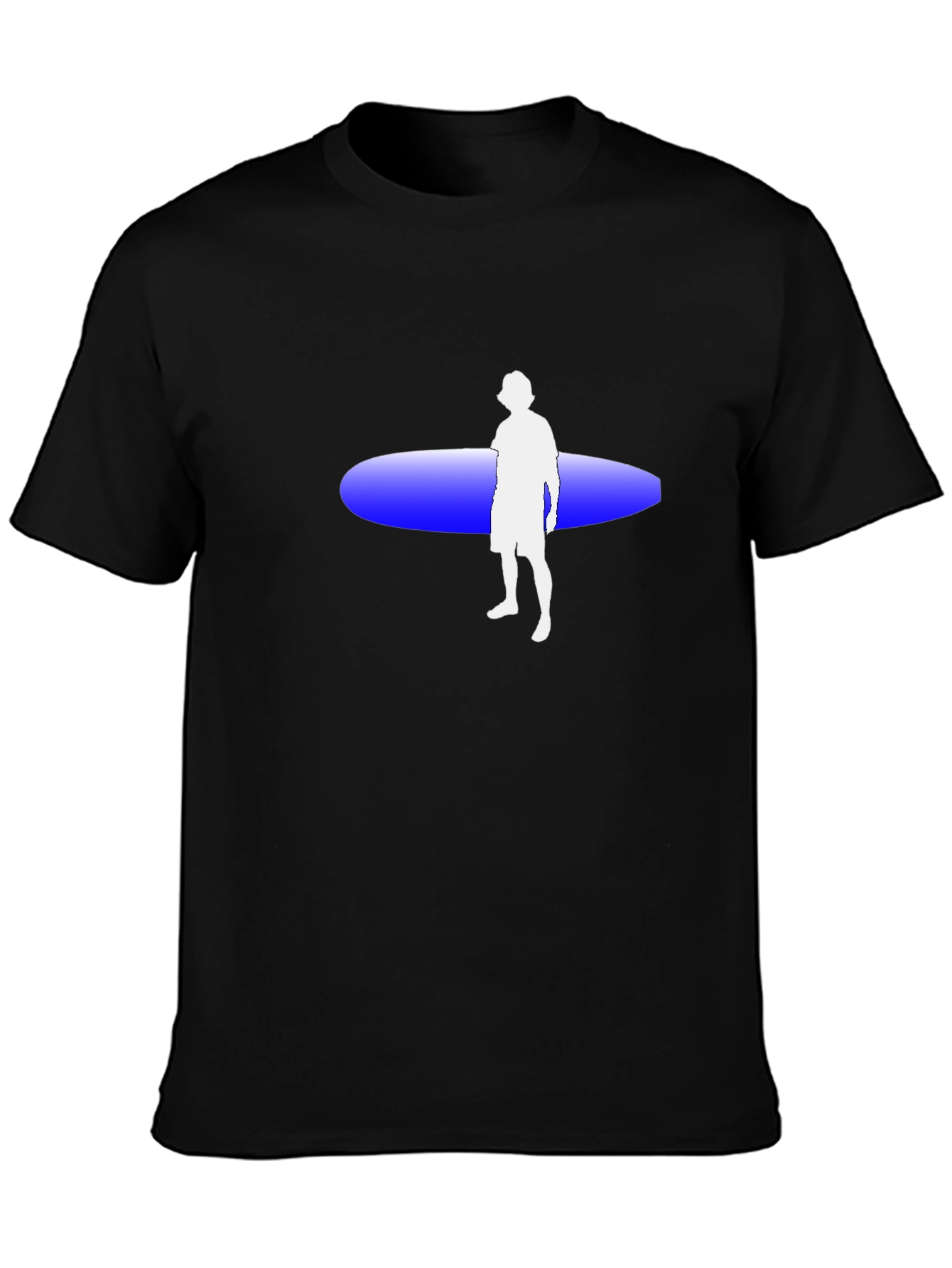 Surfer Graphic Tee - Black Cotton T-Shirt