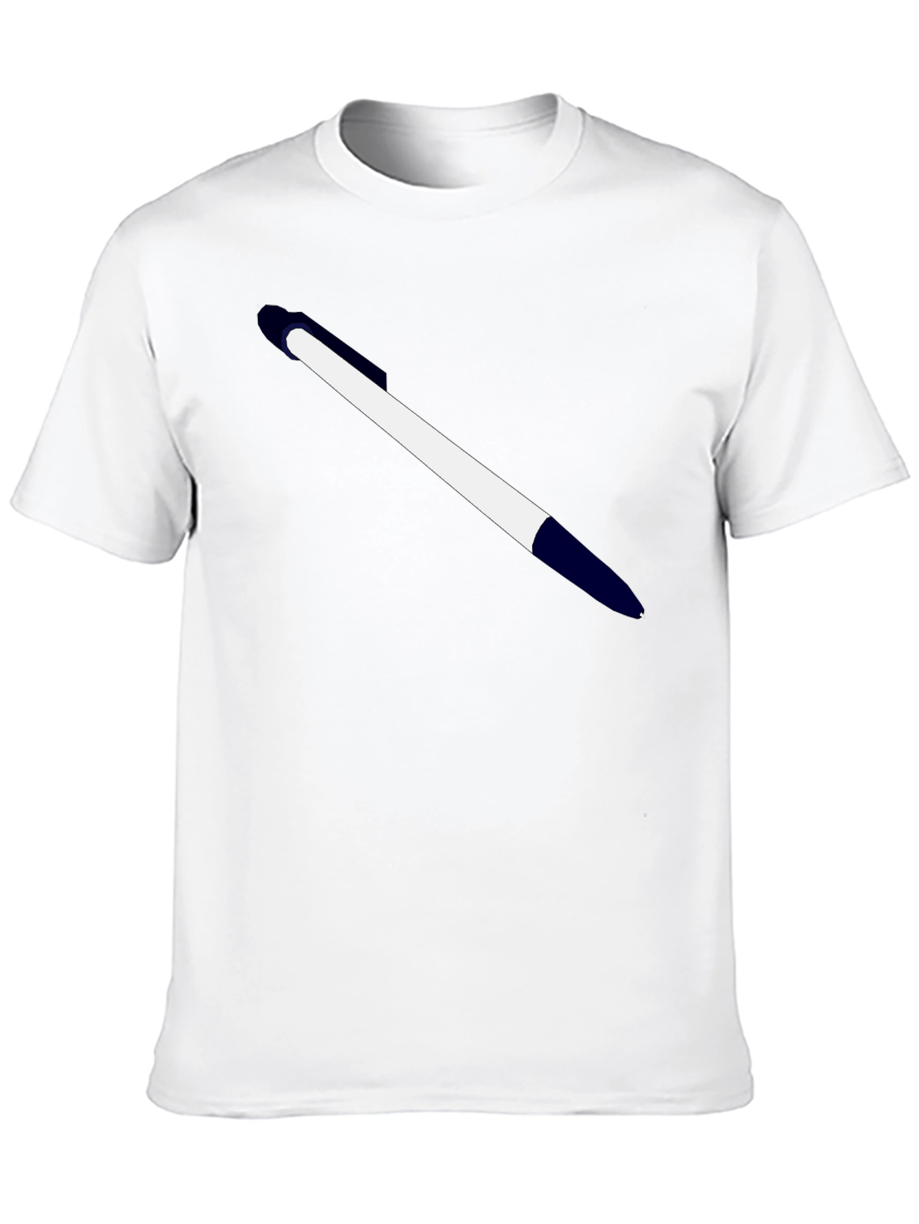Mens Black T-Shirt with Pen Graphic