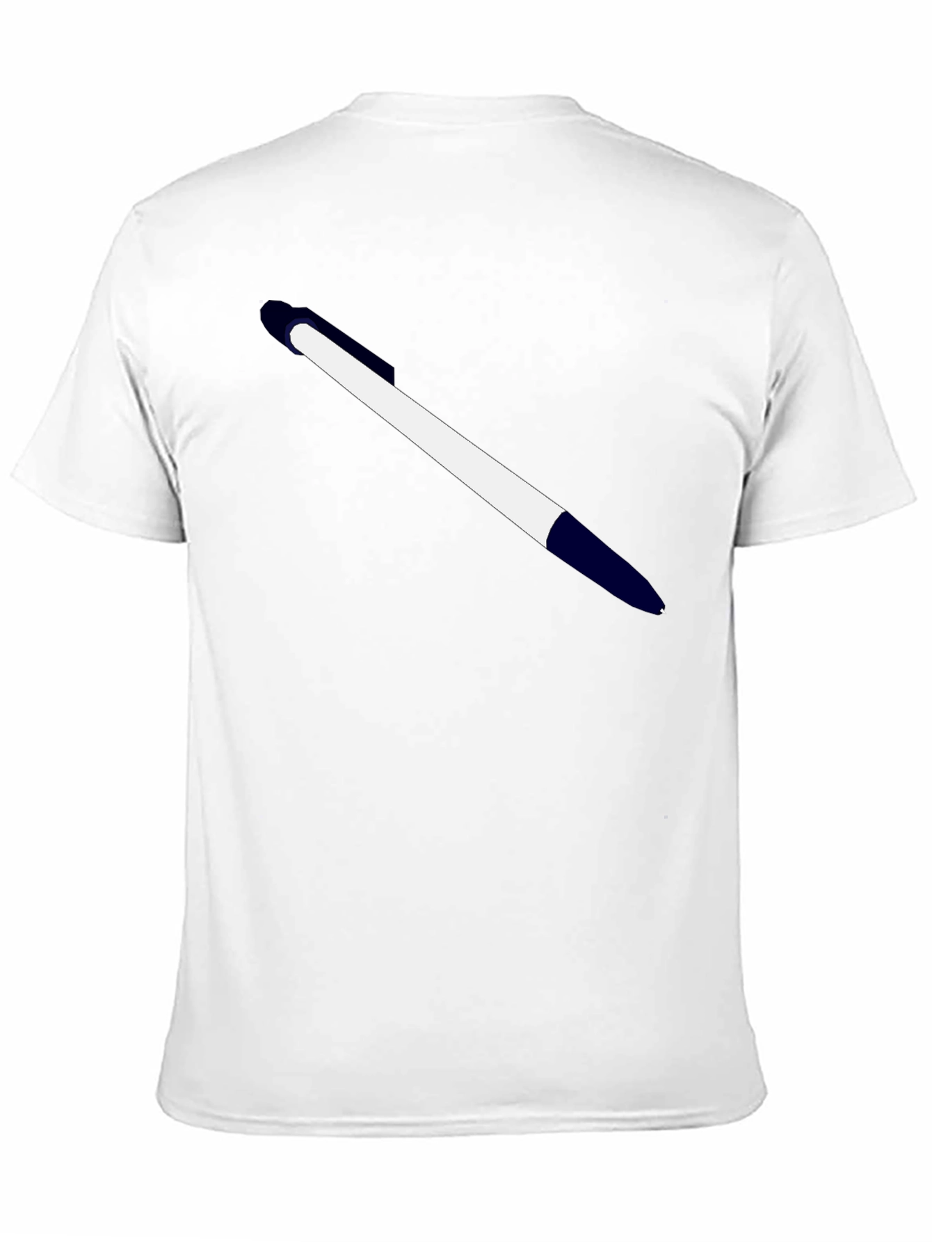 Mens Black T-Shirt with Pen Graphic