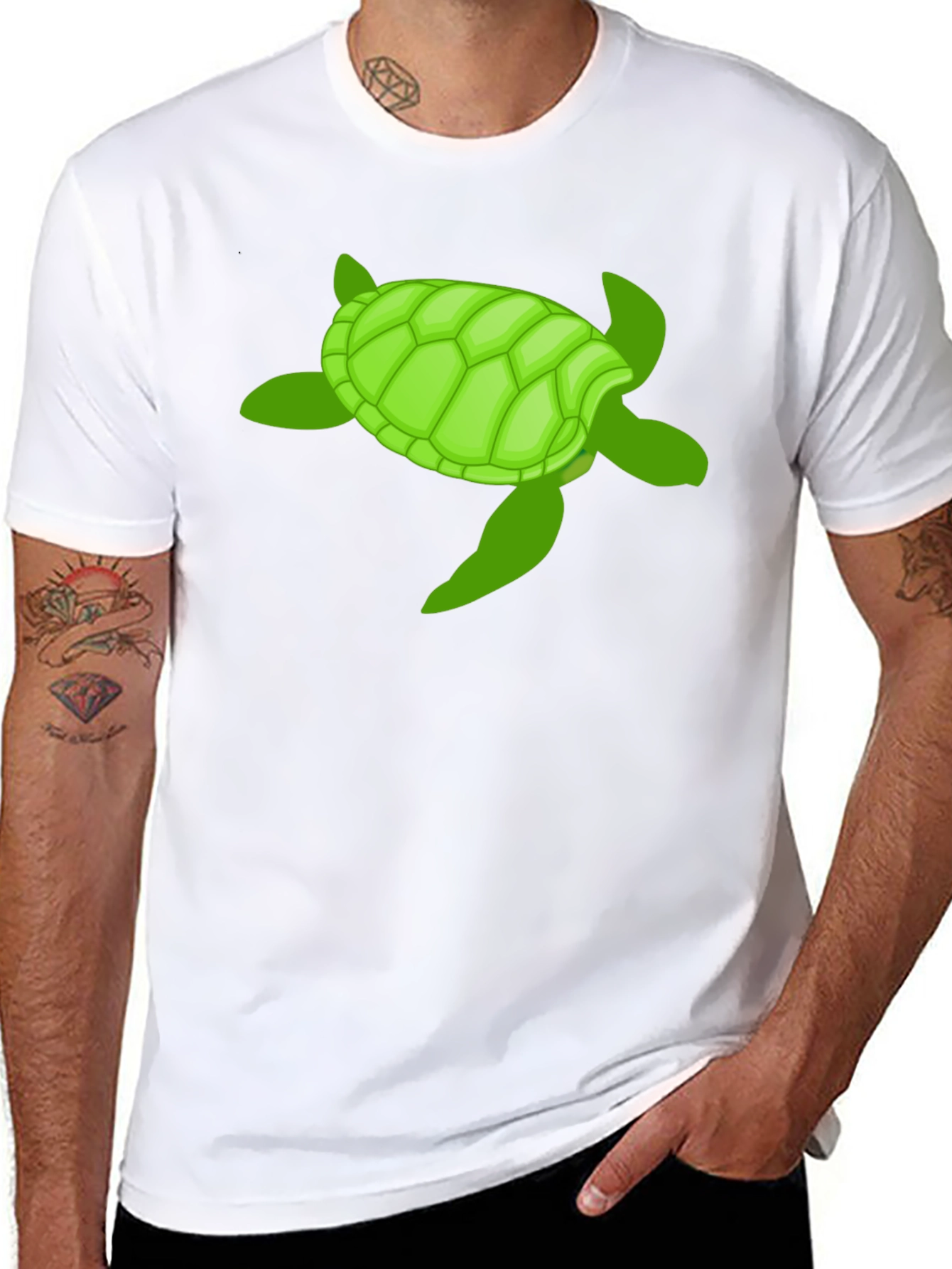 Turtle Graphic Tee -  Cool Marine Life Shirt