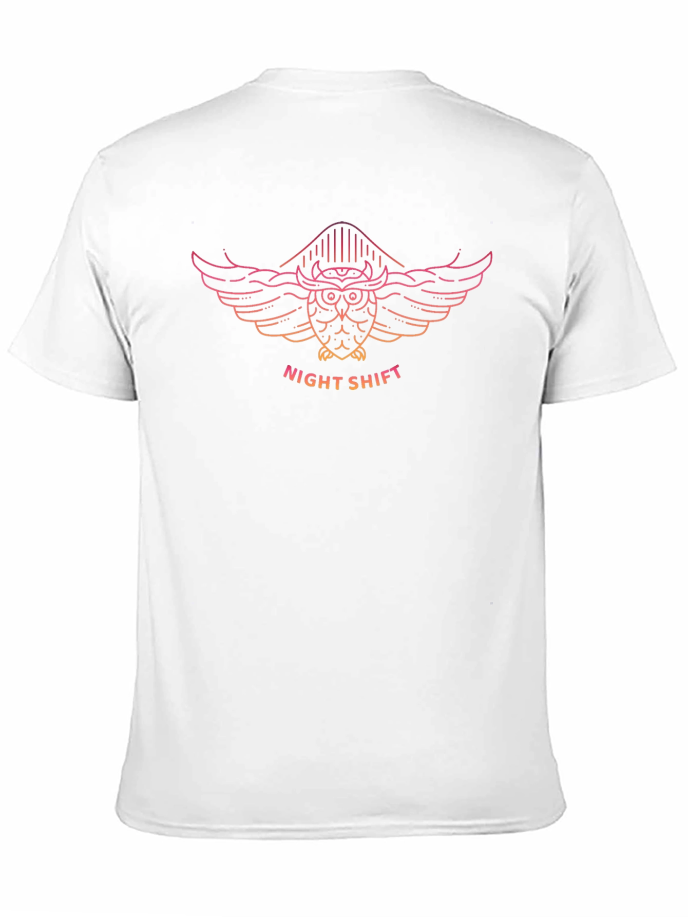 Night Shift Owl Graphic Tee - Black Cotton T-Shirt