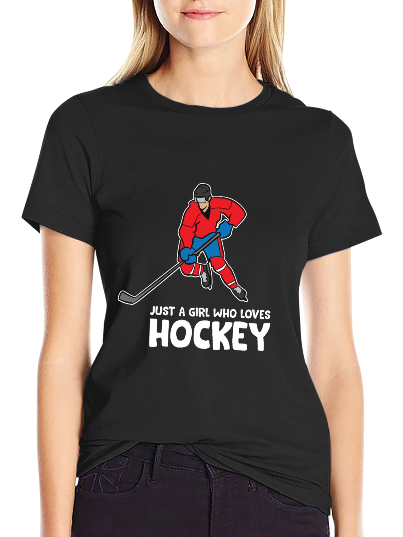 Hockey Girl T-Shirt - Sporty Graphic Tee