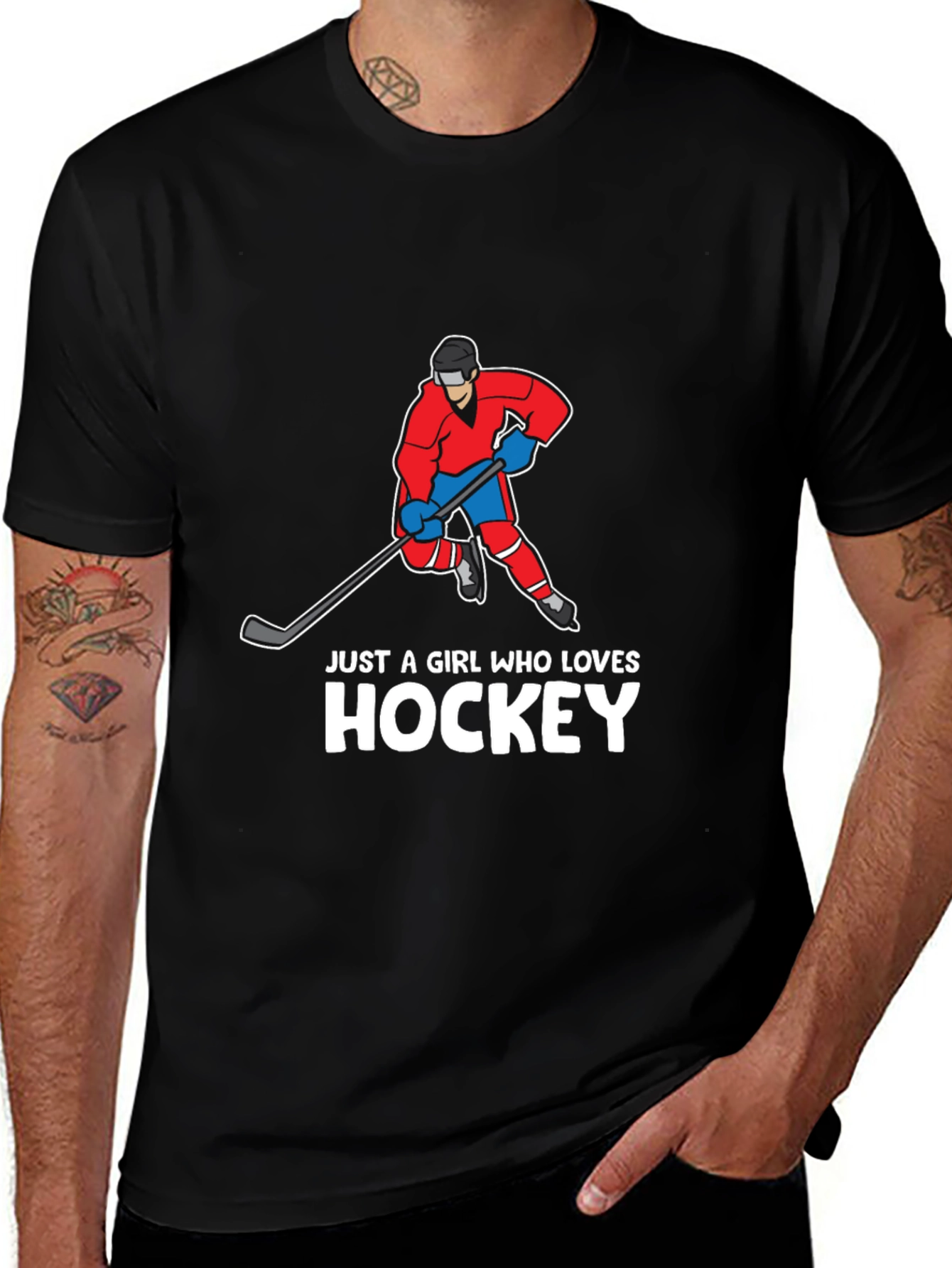 Hockey Girl T-Shirt - Sporty Graphic Tee